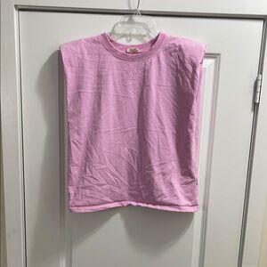 2- Green and Pink Sleeveless Tops sz large